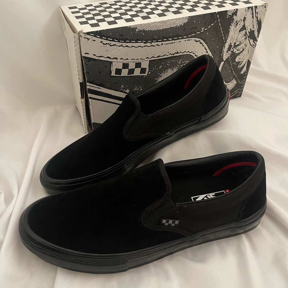 Vans Men's Black Slip-On Sneakers